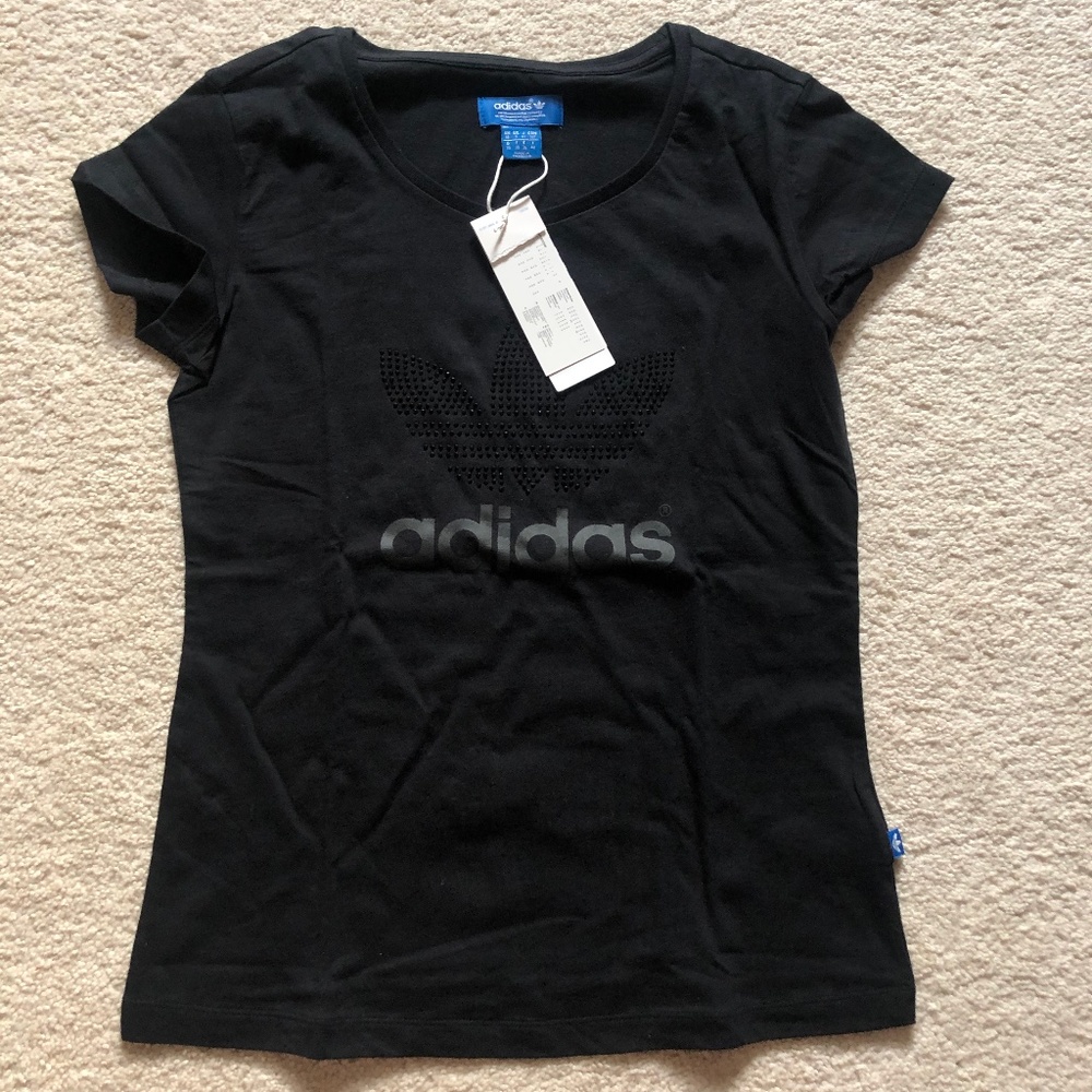 Adidas black t-shirt, size: S